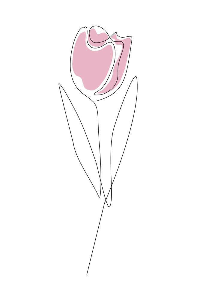 L’hypnose et la confiance en soi one line tulip art print kaatxart pinterest